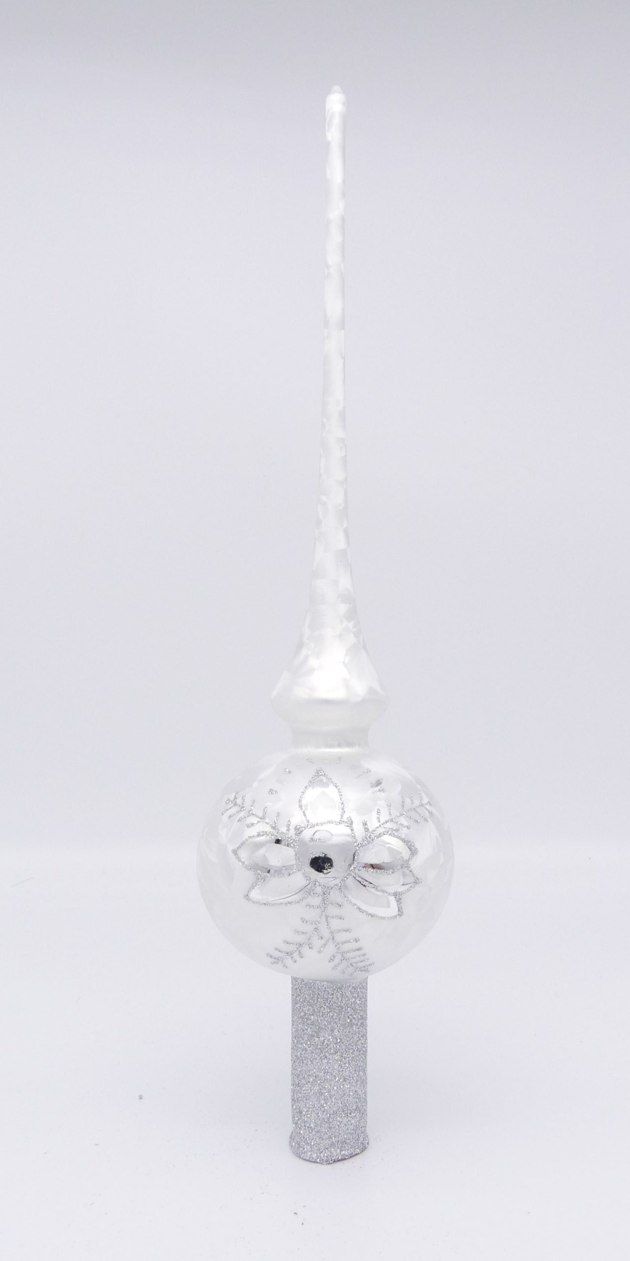 Spitze_7cm_eisweiss_kugelkerze Spitze 7cm eisweiss Weihnachtsschmuck Antik & Modern