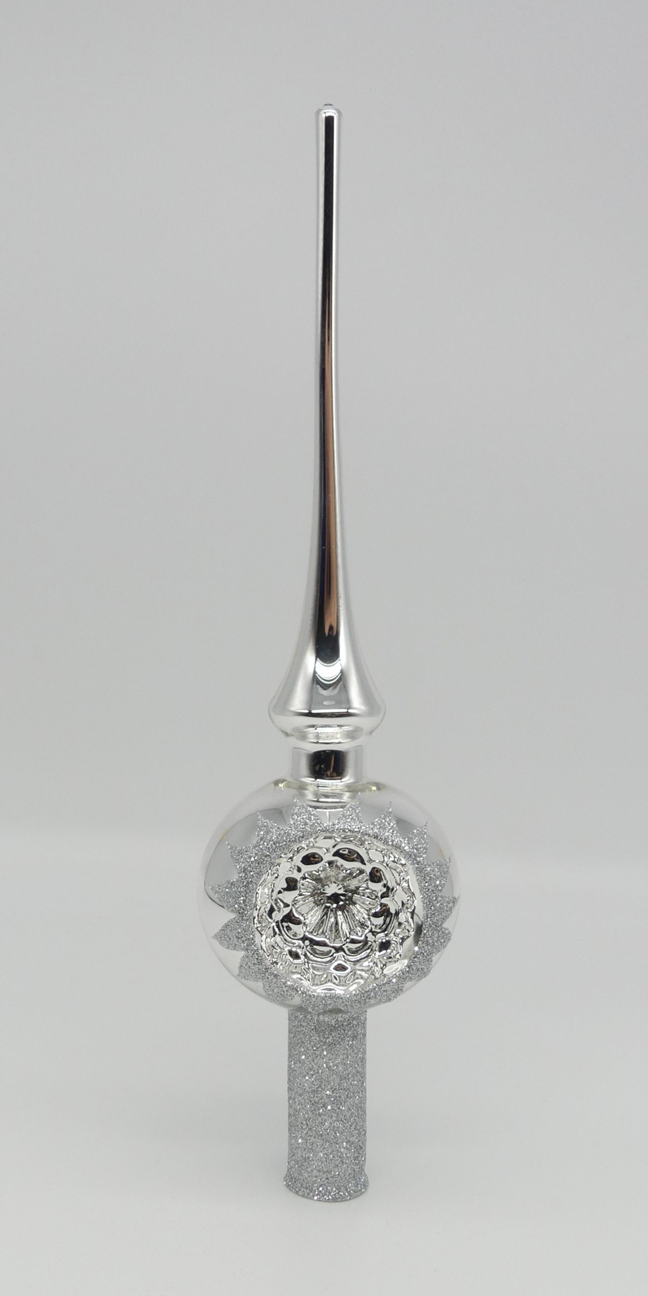 Spitze_7cm_silber_reflex Spitze 7cm silber Weihnachtsschmuck Antik & Modern