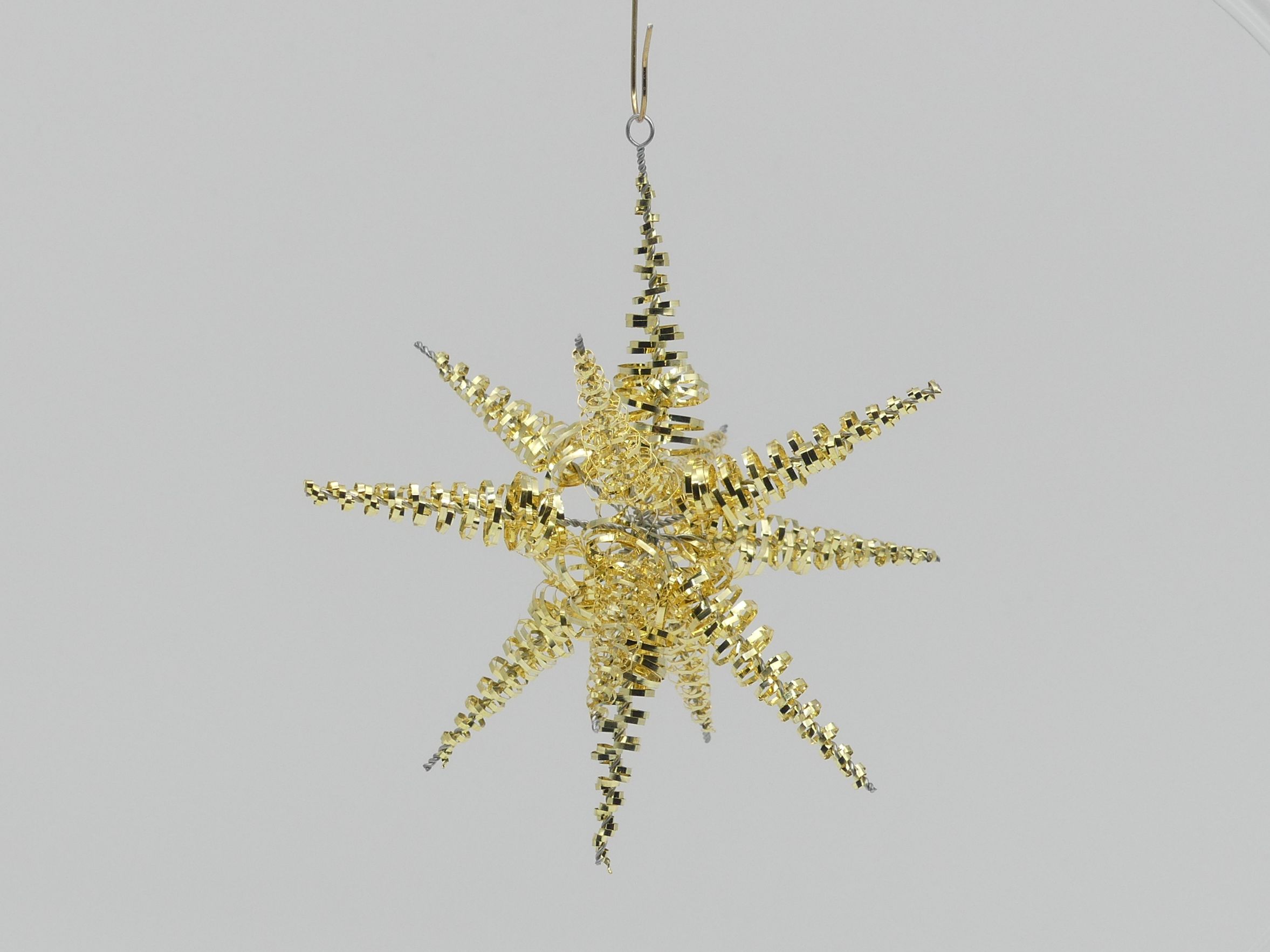 Filigranstern_Gold_Rund_8cm Filigranstern 8cm gold Weihnachtsschmuck Antik & Modern