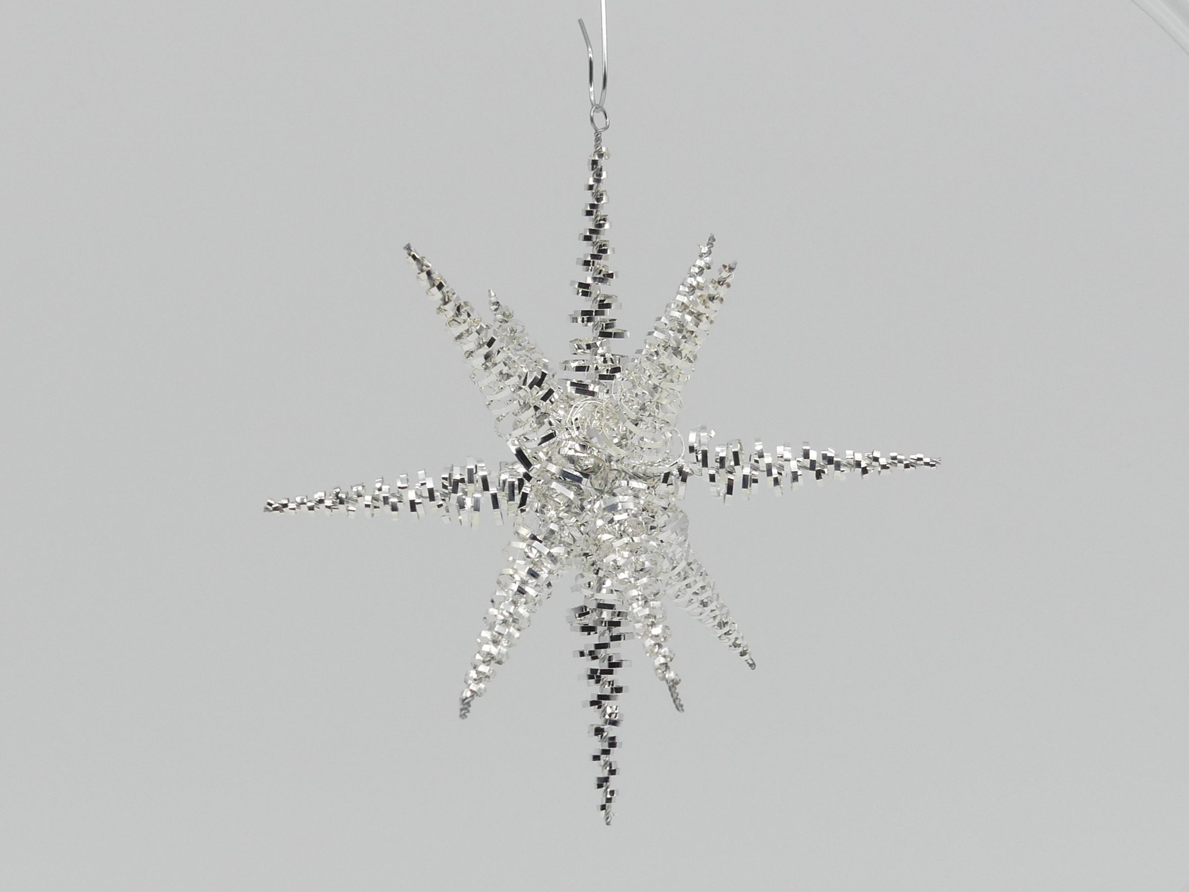 Filigranstern_Silber_Rund_8cm Filigranstern 8cm silber Weihnachtsschmuck Antik & Modern