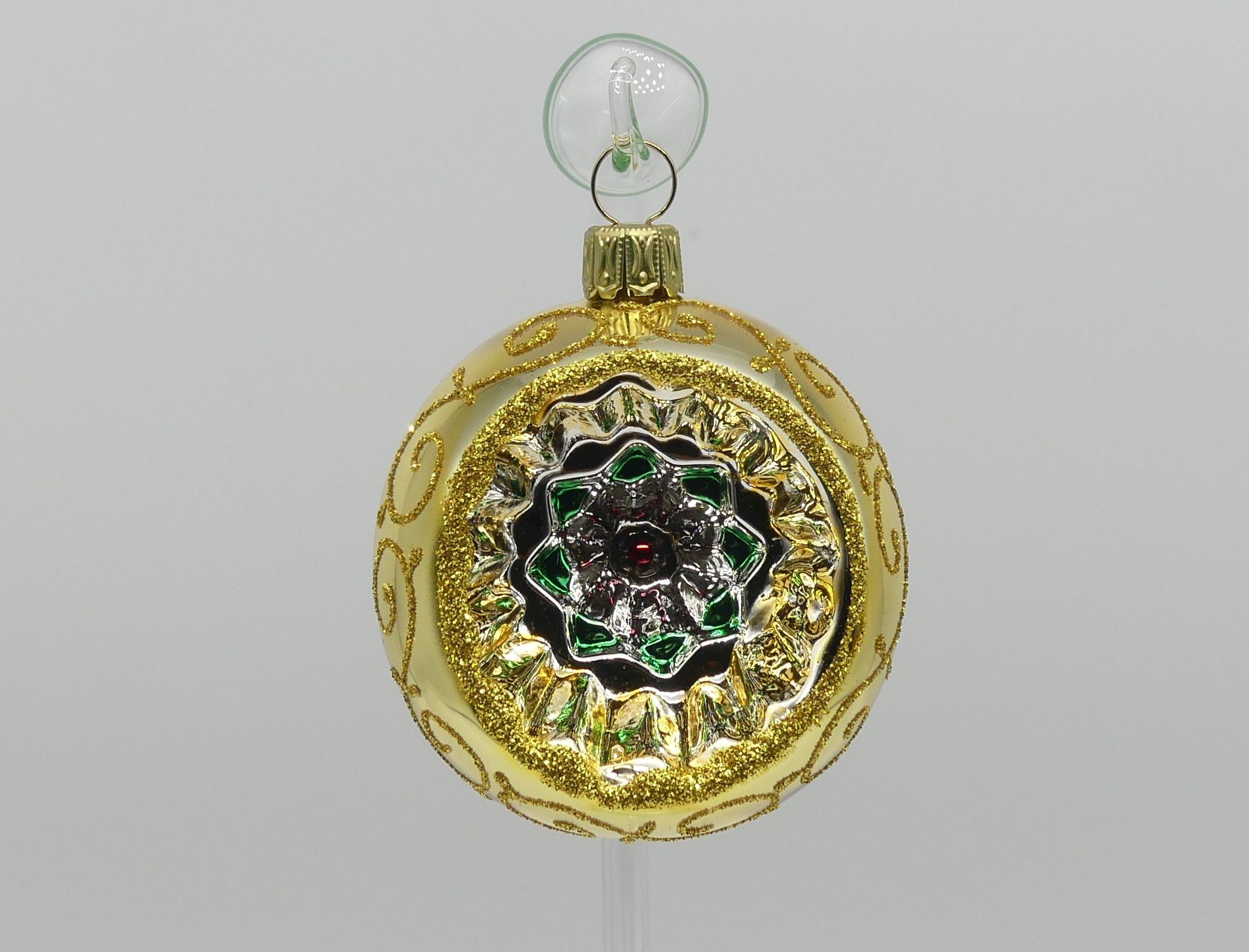 6cm Reflexkugel bunt Glasfigur Antik & Modern