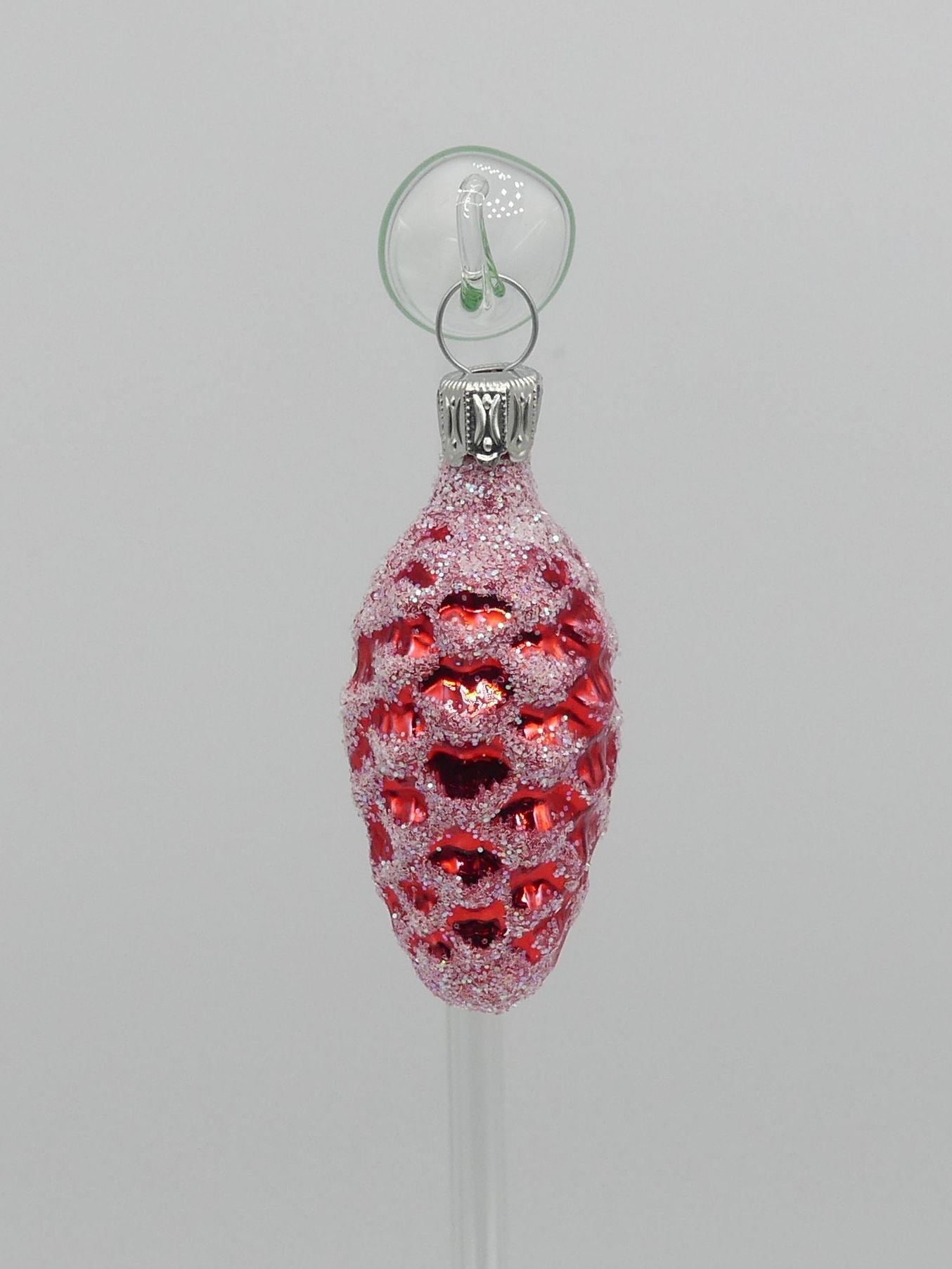 3cm Zapfen rot 3cm Zapfen rot Glasfigur Antik & Modern