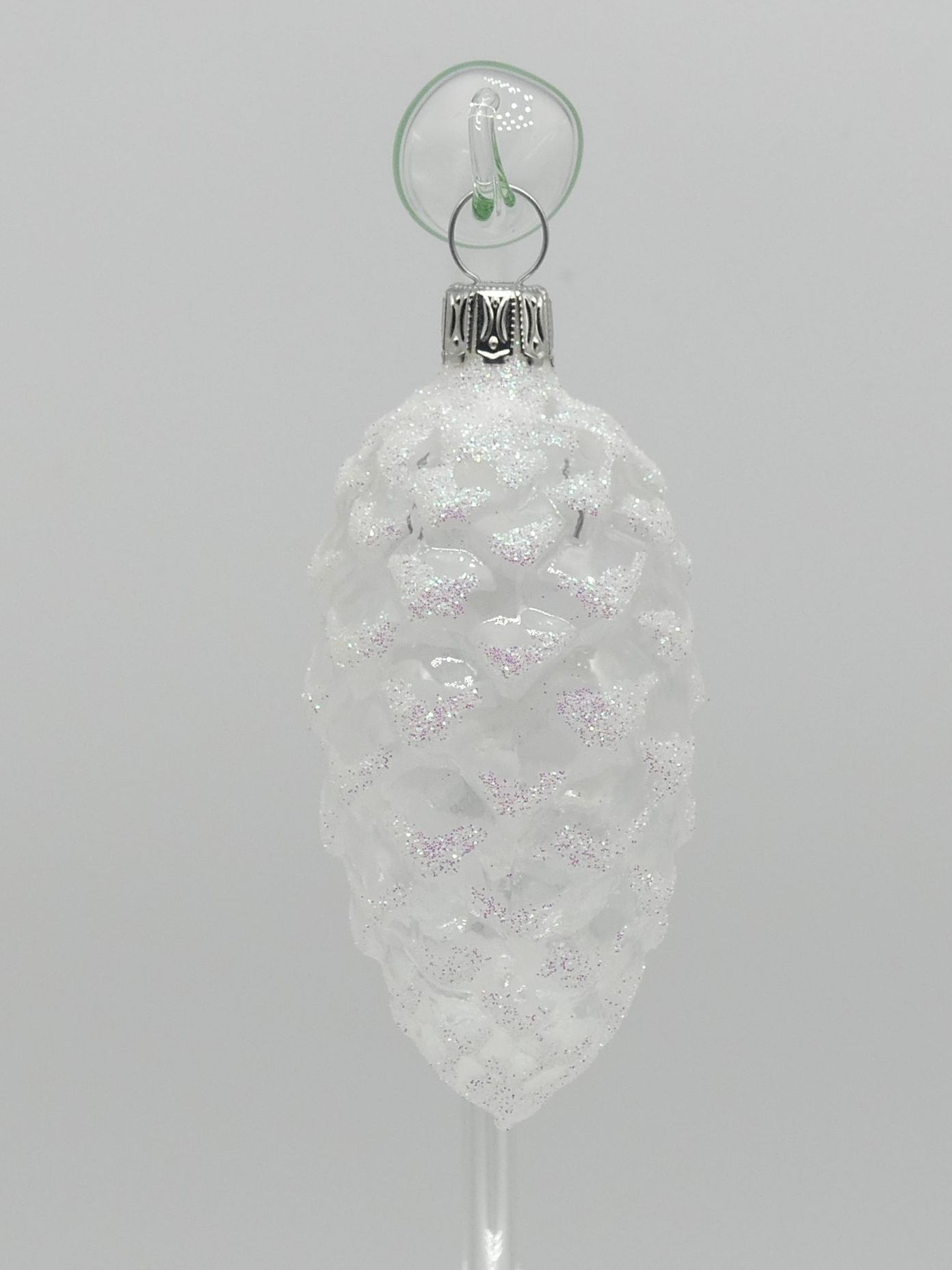 6cm Zapfen glasklar 6cm Zapfen glasklar Glasfigur Antik & Modern