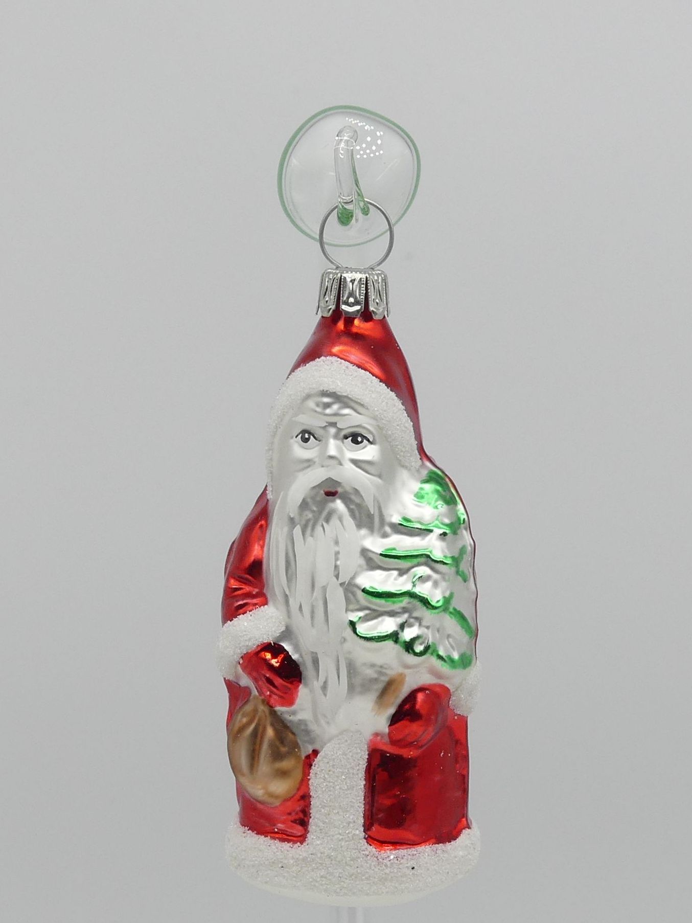 schmaler Weihnachtsmann Weihnachtsmann Glasfigur Antik & Modern