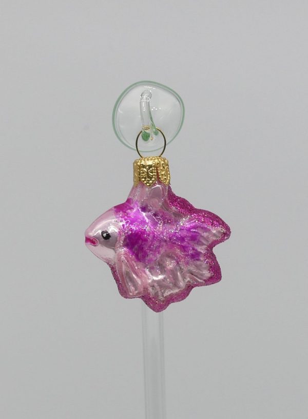 Fisch Rosa Glasfigur Antik & Modern