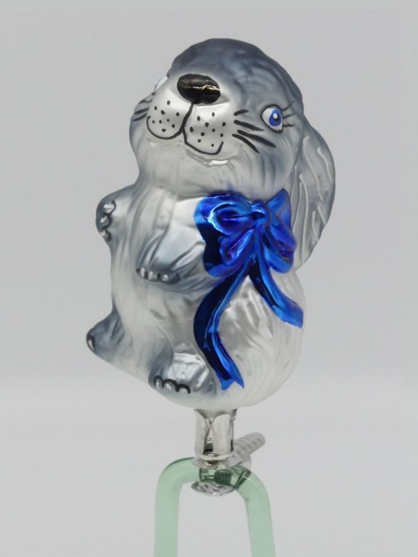 Hase grau Glasfigur Antik & Modern