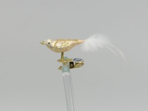 Minivogel gold Lauschaer Glashandwerk Vogelfigur Antik & Modern