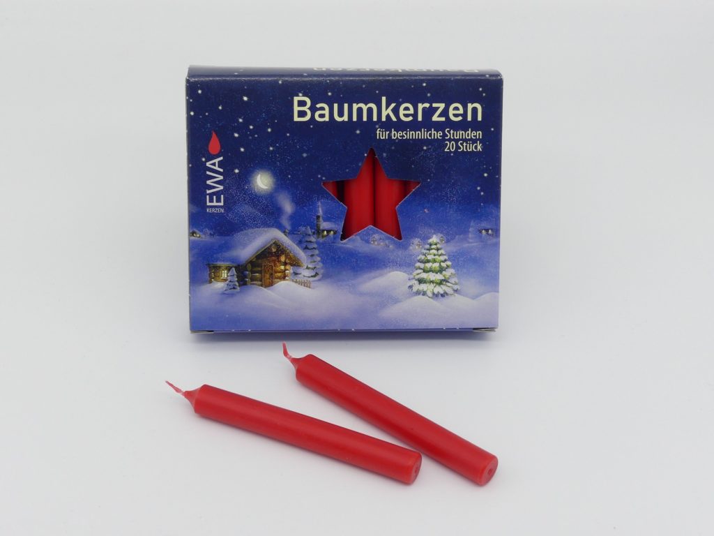 Baumkerzen rot Weihnachtsschmuck Antik & Modern