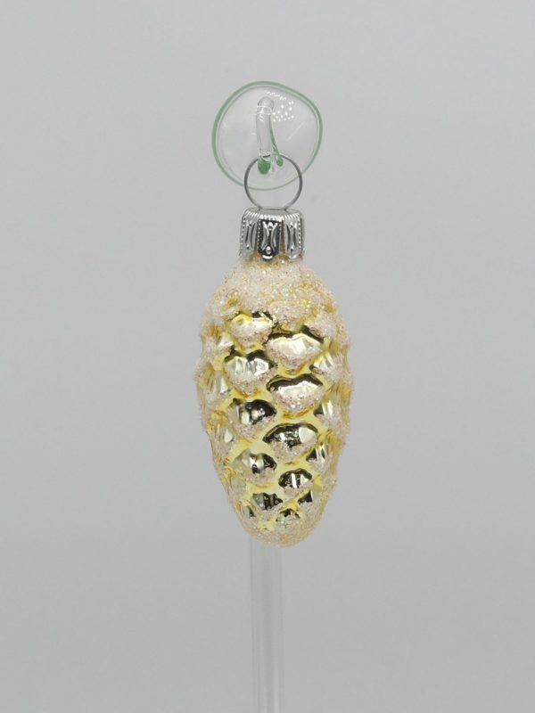 3cm Zapfen gold Glasfigur Antik & Modern