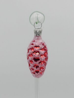 3cm Zapfen rot Glasfigur Antik & Modern