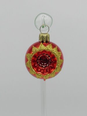 4cm Reflexkugel rot Glasfigur Antik & Modern