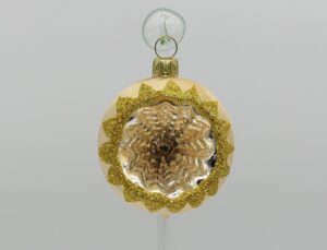 6cm Reflexkugel gold Glasfigur Antik & Modern