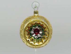 8cm Reflexkugel gold Glasfigur Antik & Modern