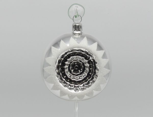 8cm Reflexkugel silber Glasfigur Antik & Modern