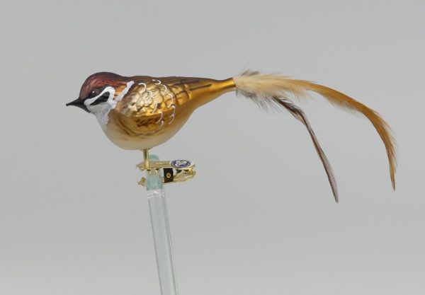 Feldsperling Lauschaer Glashandwerk Vogelfigur Antik & Modern