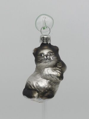 Katze schwarz Glasfigur Antik & Modern