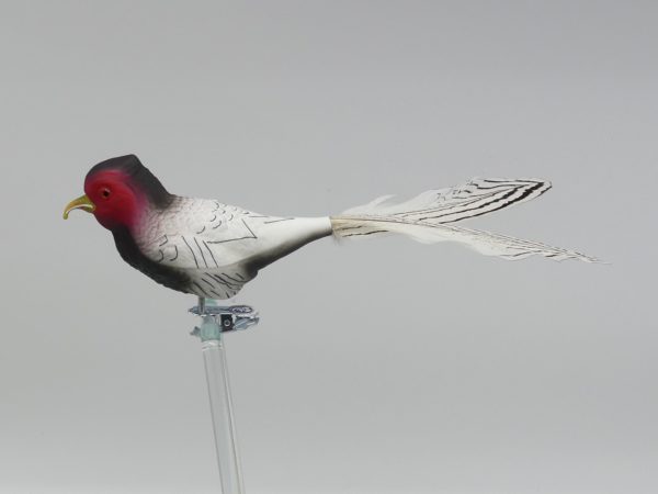 Silberfasan Lauschaer Glashandwerk Vogelfigur Antik & Modern