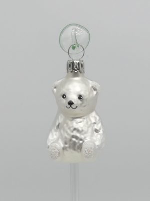 Teddy weiss Glasfigur Antik & Modern