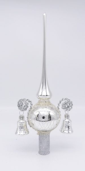 Spitze 6cm silber mit Glocken Weihnachtsschmuck Antik & Modern