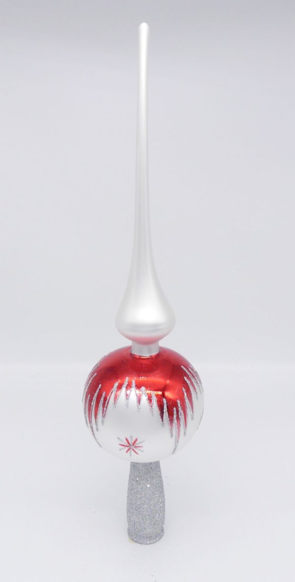 Spitze 9 cm weiss rot Weihnachtsschmuck Antik & Modern