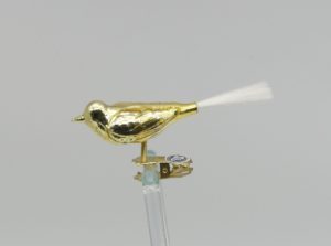 Vogel gold Lauschaer Glashandwerk Vogelfigur Antik & Modern