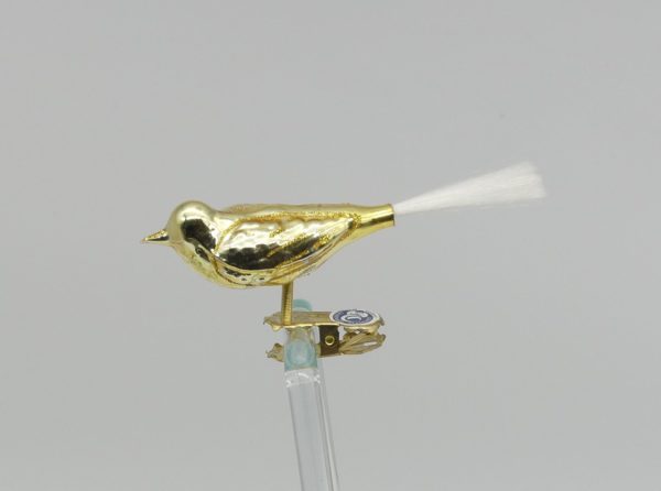 Vogel gold Lauschaer Glashandwerk Vogelfigur Antik & Modern