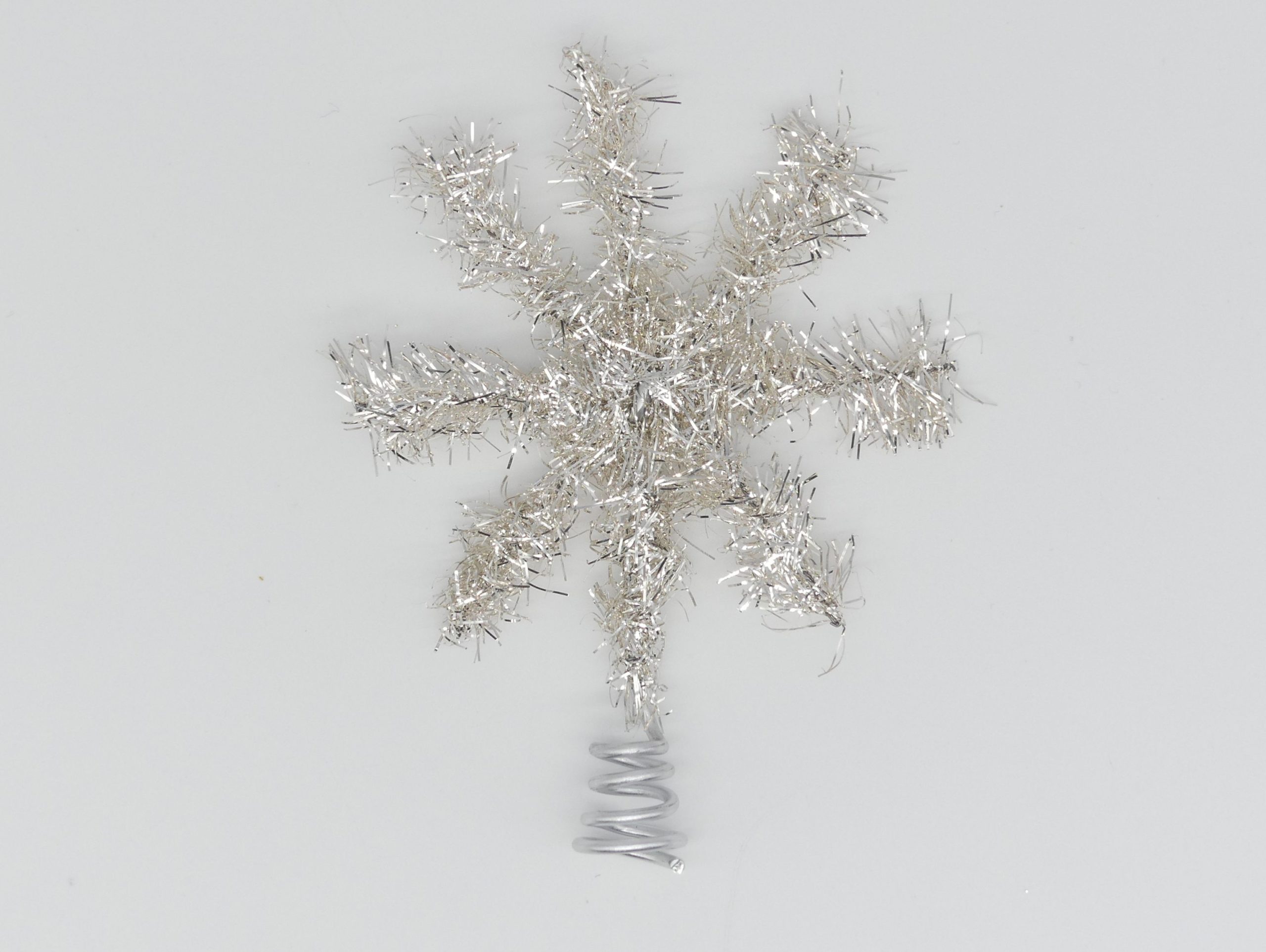 Lamettagirlandenspitze 8cm silber Weihnachtsschmuck Antik & Modern