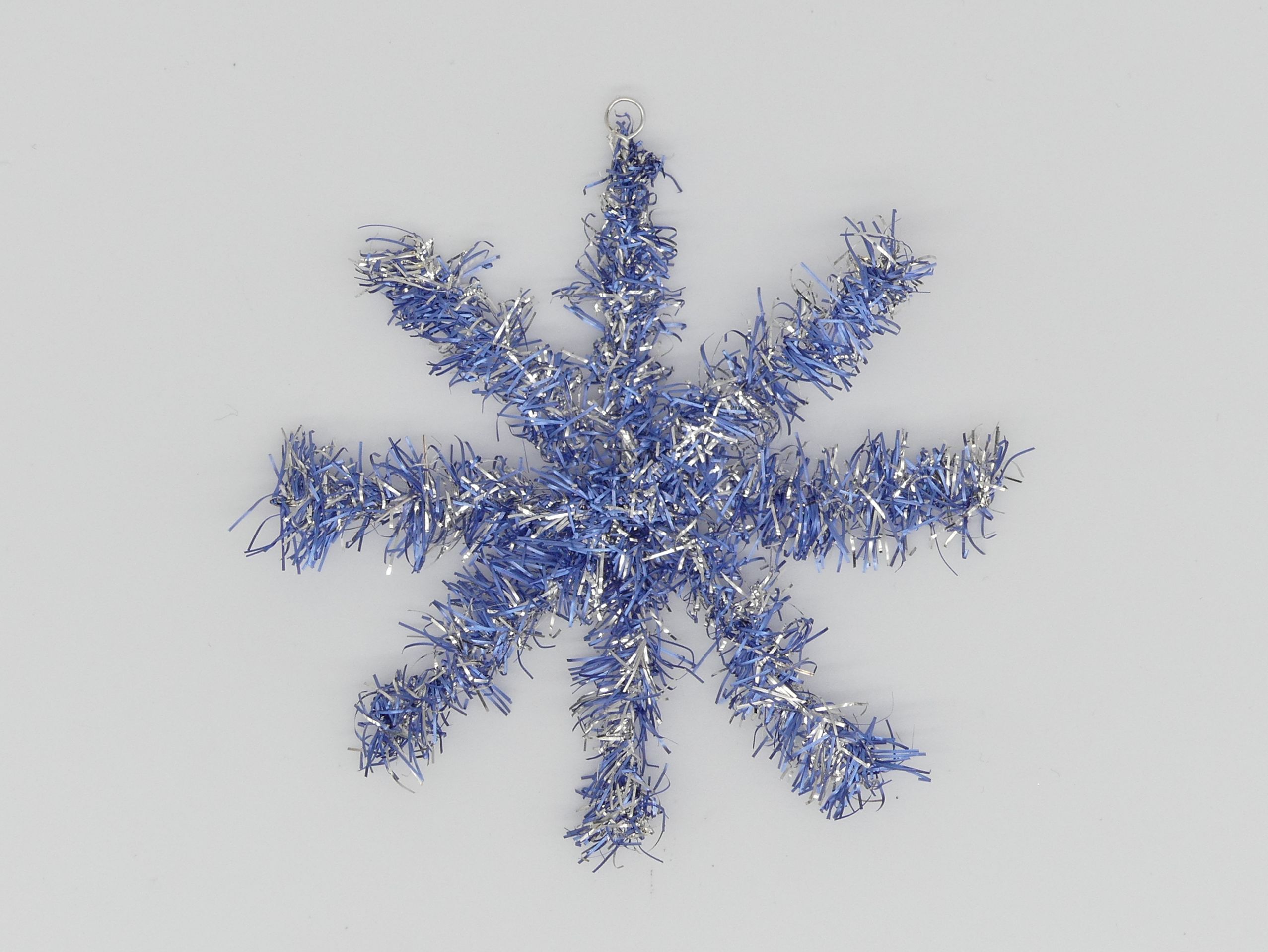 Lamettagirlandenstern 8cm blau Weihnachtsschmuck Antik & Modern