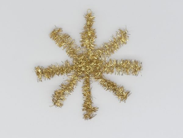 Lamettagirlandenstern 12cm gold Weihnachtsschmuck Antik & Modern