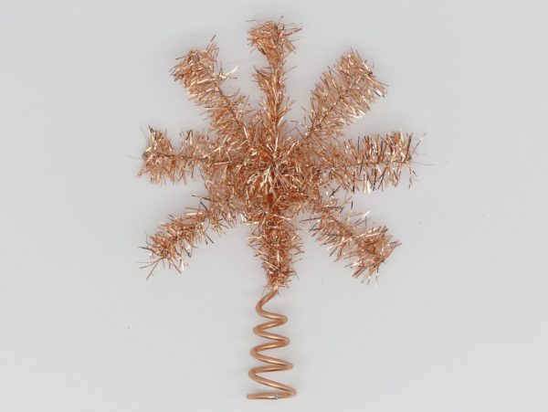 Lamettagirlandenspitze 8cm kupfer Weihnachtsschmuck Antik & Modern