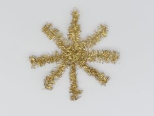 Lamettagirlandenstern 12cm gold Weihnachtsschmuck Antik & Modern