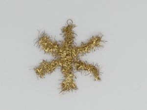 Lamettagirlandenstern 6cm gold Weihnachtsschmuck Antik & Modern