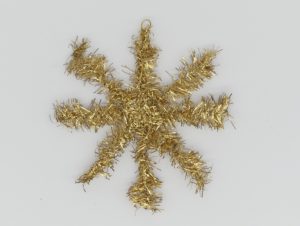 Lamettagirlandenstern 8cm gold Weihnachtsschmuck Antik & Modern