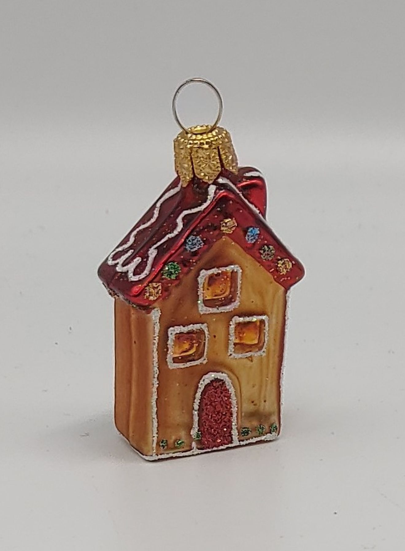 Lebkuchenhaus schmal Glasfigur Antik & Modern