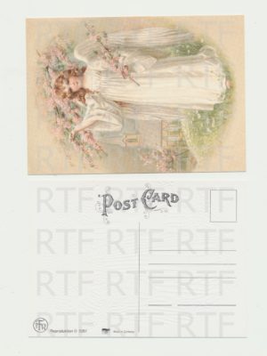 Nostalgische Postkarte Engel