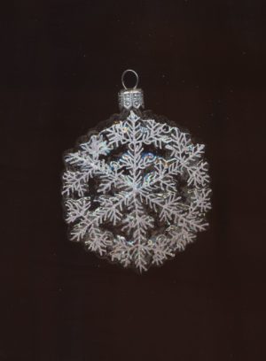 Schneeflocke glasklar astmuster Glasfigur Antik & Modern