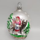 Rotkäppchen vorne Glasfigur Lauschauer Glashandwerk Antik & Modern