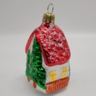 Winterhaus Ansicht hinten Glasfigur Lauschauer Glashandwerk Antik & Modern