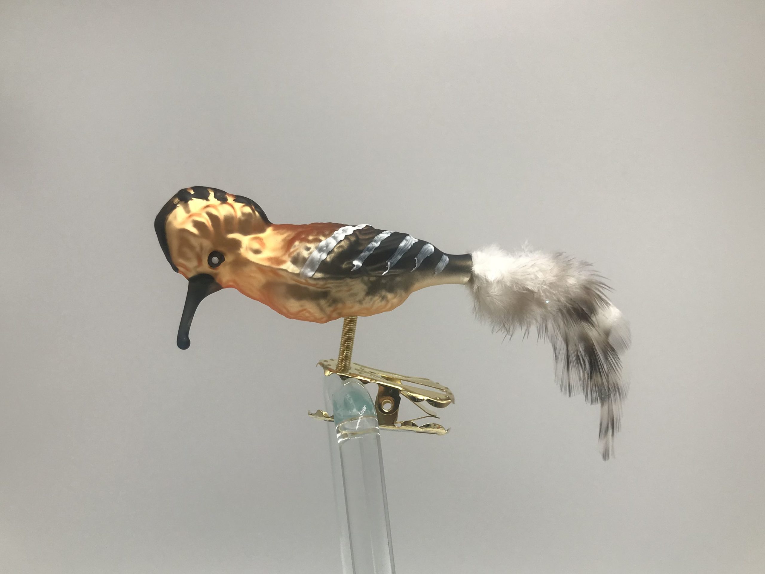 Wiedehopf Vogelfigur Lauschauer Glashandwerk Antik & Modern