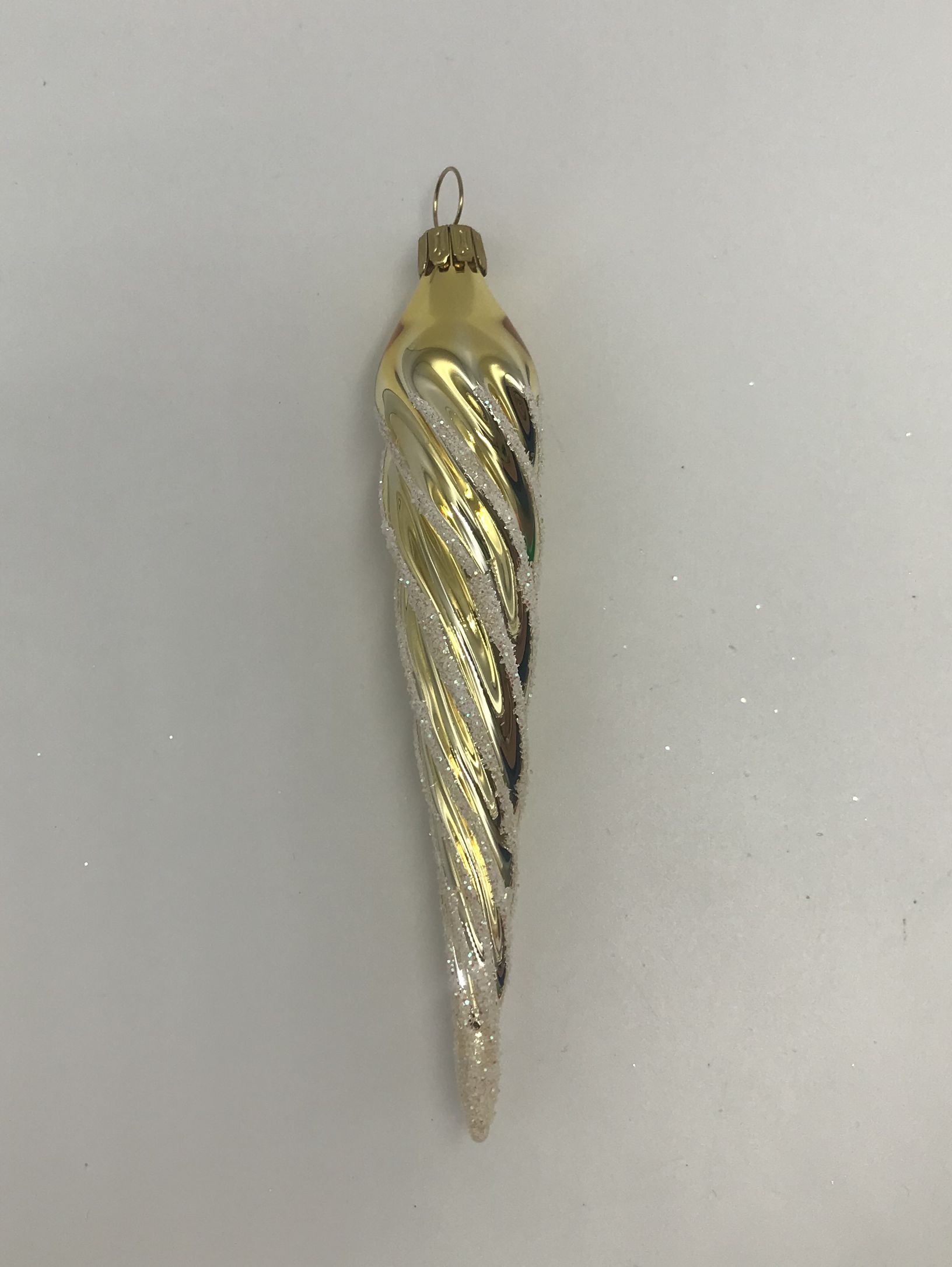 Eiszapfen gold Lauschauer Glashandwerk Antik & Modern