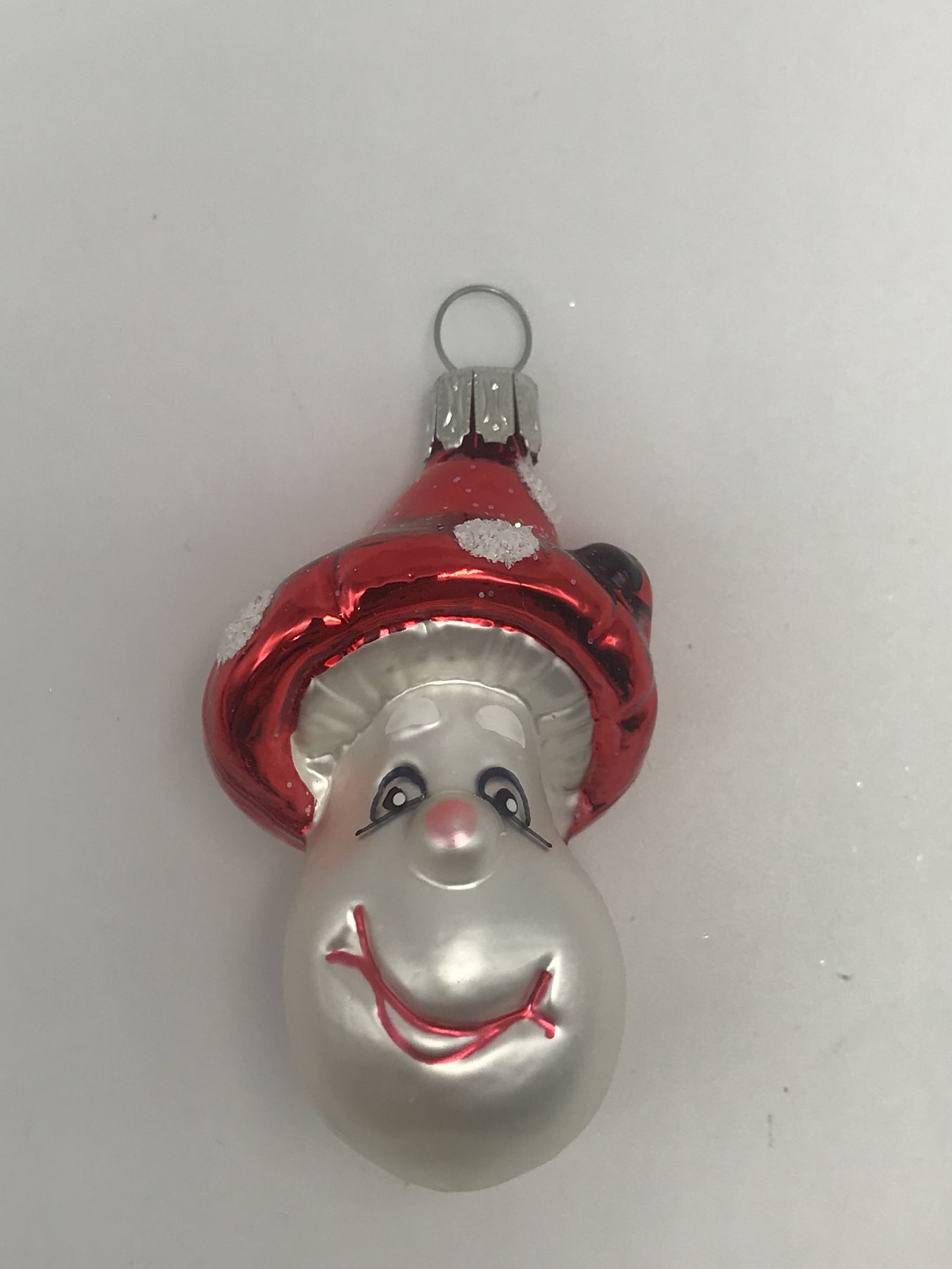 Pilz mit Marienkäfer Glasfigur Lauschauer Glashandwerk Antik & Modern