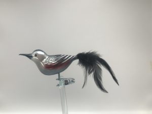 Mauerläufer Vogelfigur Lauschauer Glashandwerk Antik & Modern