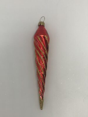 Eiszapfen rot Lauschauer Glashandwerk Antik & Modern