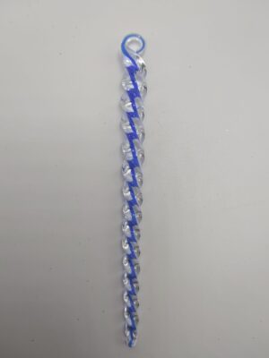 Eiszapfen Vollglas blauer Faden Lauschauer Glashandwerk Antik & Modern
