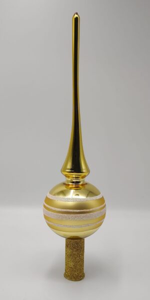 Spitze Gold glänzend, Muster Schlichte Eleganz Lauschauer Glashandwerk Antik & Modern