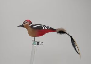 Großer Buntspecht Vogelfigur Lauschauer Glashandwerk Antik & Modern