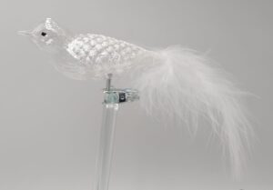 Großer Vogel glasklar Lauschauer Glashandwerk Antik & Modern