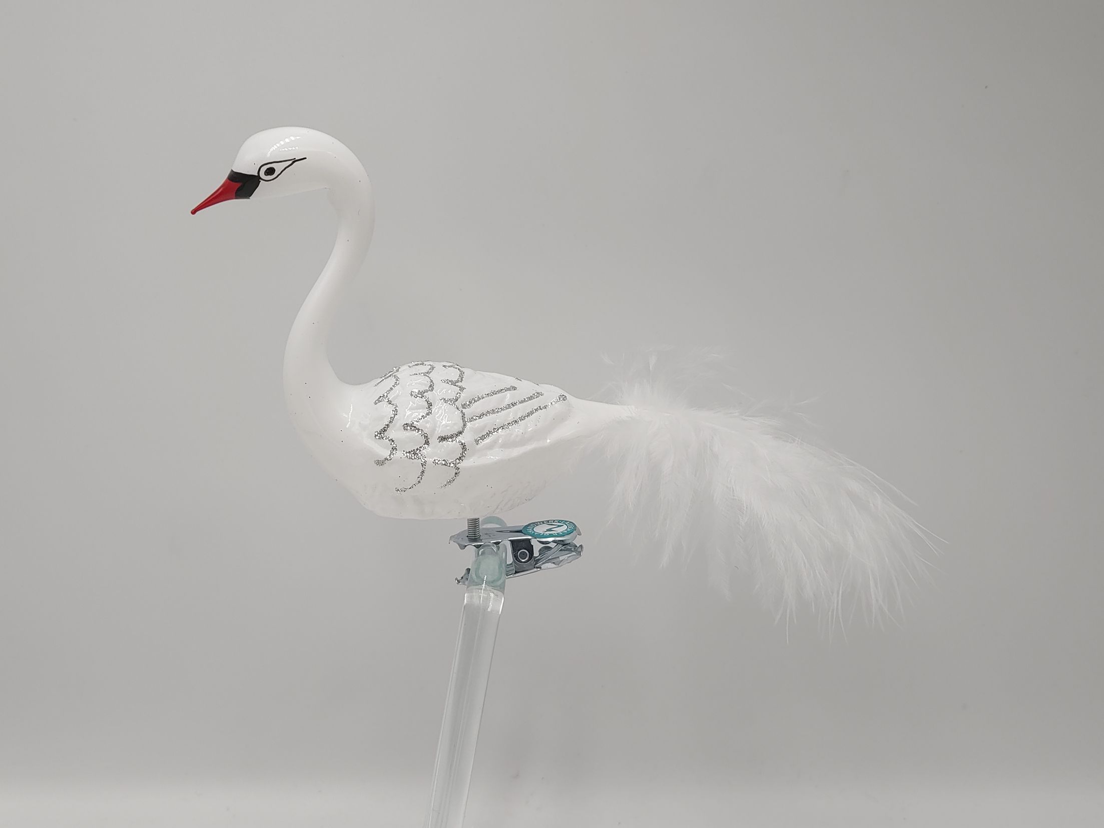 Schwan Vogelfigur Lauschauer Glashandwerk Antik & Modern