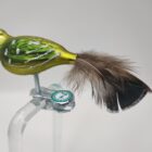 Vogel matt grün blattgrün Lauschauer Glashandwerk Antik & Modern