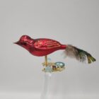 Vogel rot matt rot Lauschauer Glashandwerk Antik & Modern